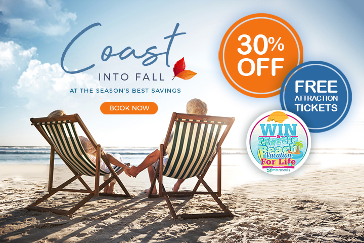 Save 30% with our Coast into Fall Sale